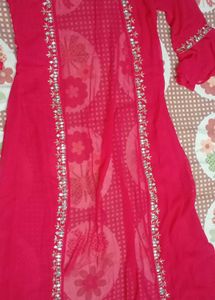 Pink Embellished gown with shrug