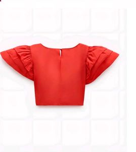 Zara Red Crop Top