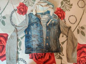 Denim Jacket With Detachable Hoodie