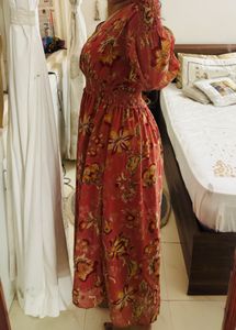 Floral Print Midi Dress 🔸🐹