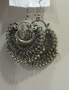 Silver Oxidized Earrings
