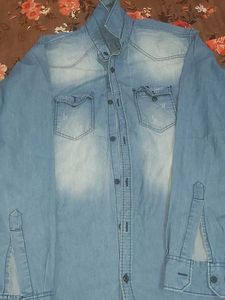 Denim Western Shirt - Light Wash