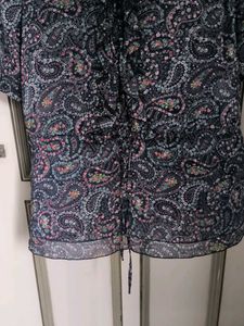 Paisley Print Ruffle Dress