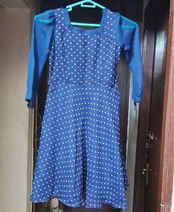 Blue Polka Dot Dress