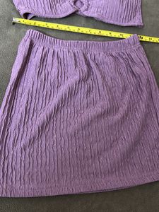 Rose Plum Coord Set Top And Skirt Party