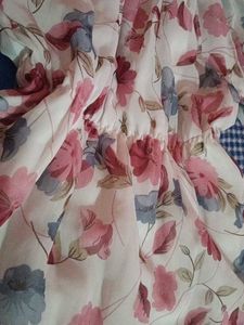 Floral Sheer Off-Shoulder Top