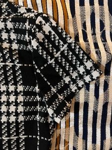 SHEIN (S) Plaid Mock Neck Top