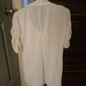 White Cotton Knee Length Kurti