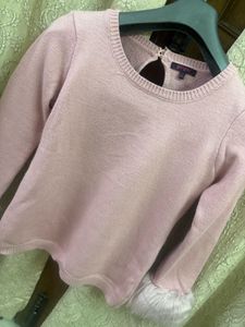 Pink Sweater with Fur Cuffs