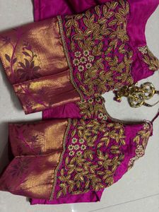 Bridal Aari heavy worked Pink Blouse