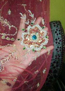Full Bridal Zari Work Red &amp; Gold Sharara