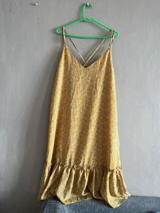 Yellow Floral Ruffle Sundress