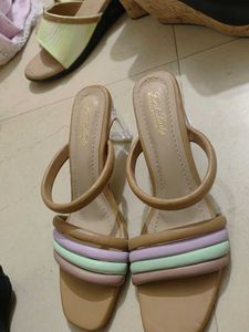 Pastel Rainbow Heeled Sandals