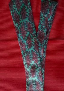 Vintage Teal Paisley Silk Tie