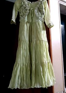 Elegant Green Dress with Jacket