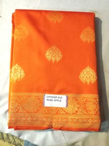 Elegant Rose Apple Saree