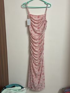 Pink Bodycon Maxi Dress (never Worn)