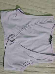 Lilac Crop Top + Party Wear Shimmery Combo