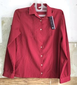 Red Formal Shirt For Women