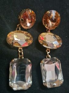 Sparkling Gemstone Drop Earrings