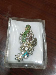Vintage Rhinestone Flower Brooch