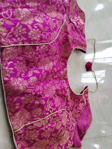 Pink Brocade Blouse