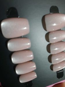 Sheer Pink Cat eye Nails