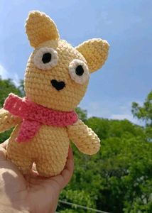 Handmade Crochet Bear with Scarf
