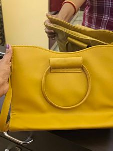 MUSTARD YELLOW BRUNCH/ LUNCH DATE BAG