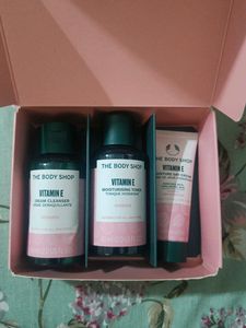 Body Shop Face Cleanser, Toner And Moisturizer Kit