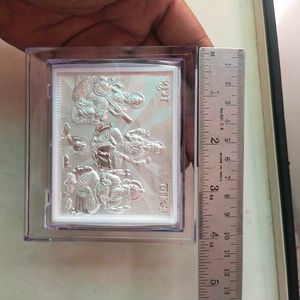 999 Pure Silver Lakshmi Ganesh Saraswati Frame