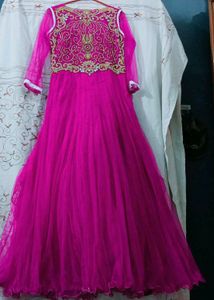 Beautiful Ethnic Purple Gown With Duppatta
