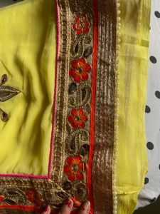 Beautiful Yellow Saree