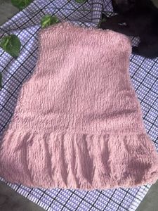 Pink Fuzzy Crop Top