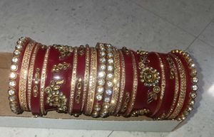 Red Bridal Chura Set