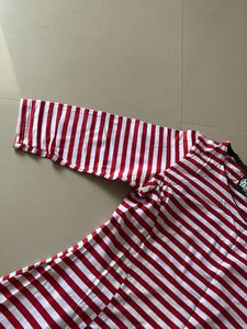 Red &amp; White Striped Dress
