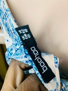 Blue Patterned Two-Piece Set