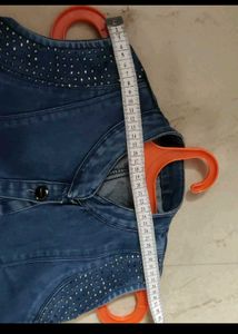 Denim Vest with Embellishments