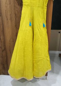 Festive Long Ethnic Dress With Pant