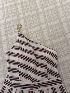 Striped Jumpsuit With Offshoulder