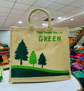 Shopping Bag Big Size Jute Fabric Premium New