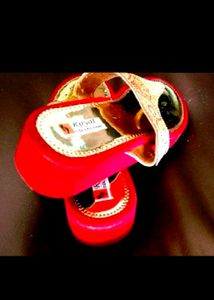 Elegant Red &amp; Gold Flats