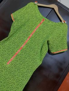 Fluorescent 🟢Green Printed Kurti for 42 Bust