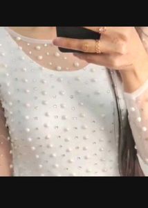 Pearl Embellished Top