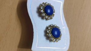 Vintage Blue Stone Earrings