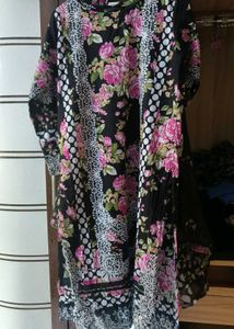 Floral pakistani patchwork dress
