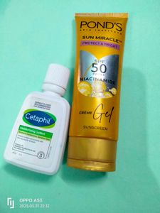 Cetaphil Lotion & Pond's Sunscreen SPF 50