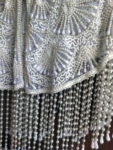Pearl Embellished Poncho Cape