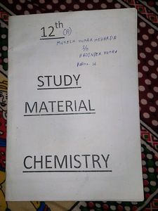 Study Material Of 12th Chemistry