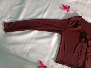 Cute Tie-Front Top